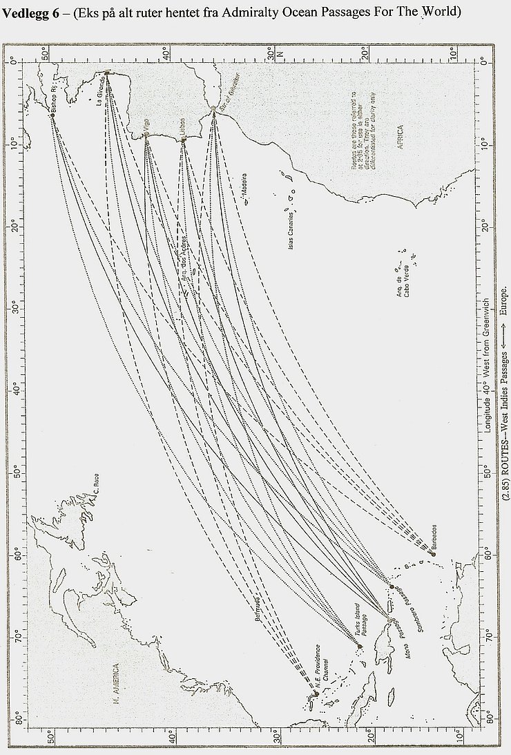 Vedlegg 6 - (Ex pa alt-ruter hentet fra Admiralty Ocean Passages for the World)