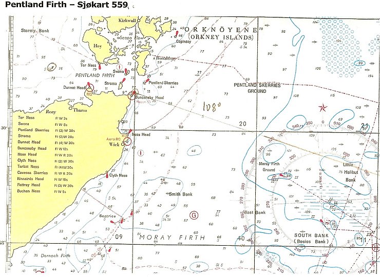 Pentland Firth - Sjokkkart 559