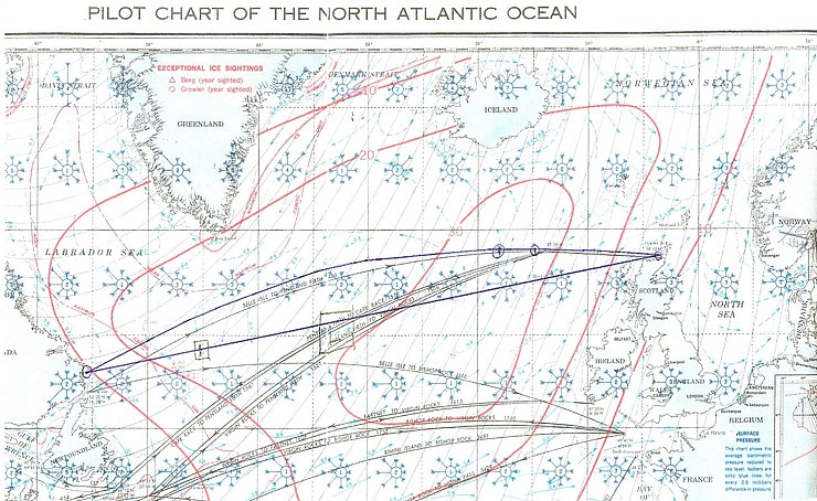 Pilot Chart of the North Atlantic Ocean